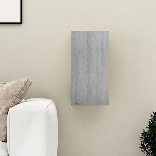 THOYTOUI TV-Schrank, Medizinschrank Wandschrank Geschirrschrank TV lowboard Geeignet für Küche Wohnstube Büro Schlafzimmer Grau Sonoma 30.5 x 30 x 60 cm Holzwerkstoff