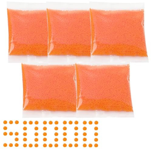 Gel Blaster Ammo, 50000 Pcs Refill Gel Balls, 7-8 mm Gel Blaster Bullets for Gel Blaster Gun, Gel Gun Ammo Refill for Teenagers and Adults 14+ (Orange)