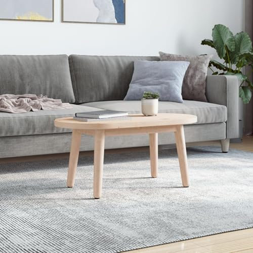 Juroupi Tischplatte Schreibtischplatte Table Top Gartentischplatte Tischplatte 70x35x2,5 cm Massivholz Kiefer Oval - 824345