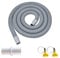 Rallonge de Tuyau de Vidange pour Lave-Linge Lave-Vaisselle, Kit Universel de Vidange Avec 1 Raccord de Tuyau et 2 Colliers de Serrage (3 M)