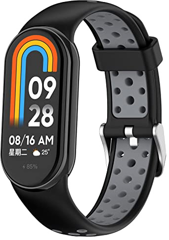xhKJO Uhrenarmbänder für Xiaomi Mi Band 9 /Mi Band 8 Strap,Silikon Ersatzband Uhrenarmband Silikonband,Armbänder Armband Bracelet Ersatzarmbänder für Xiaomi Mi Band 9 NFC/Band 8 NFC