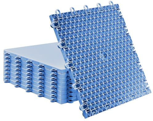 Fabbay Dryland Synthetische Eisfliesen für Hockey-Bodenmatte, 12 x 12 Quadrate, Hockey-Trainingsgeräte, Board für Schießen, Outdoor