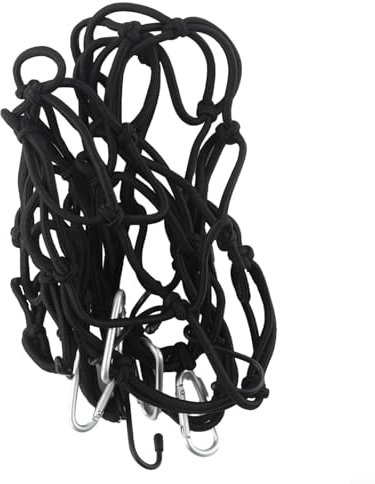 Efficient Storage Kayak Deck Cargo Bungee Net 40x40 cm Snap Hooks Pad Eyes