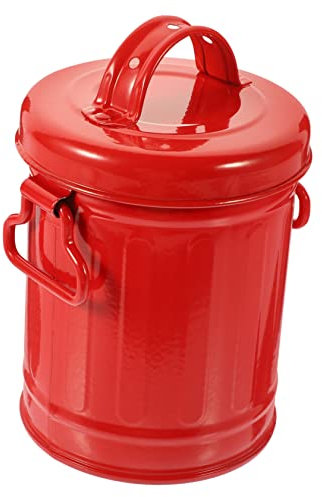 VOSAREA Poubelle De Bureau Poubelle De Voiture s Pour Voiture Mini Pour e Mini De Comptoir Petite s ature Le Fer Rouge