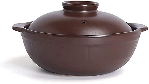 Casserole à soupe en argile pour four à ragoût lent, cocotte en céramique, casserole à soupe traditionnelle en céramique non émaillée, cuisson lente résistante à la chaleur