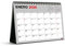 Miquelrius - Calendario de sobremesa 18 meses, Planificador de Julio 2025 a Diciembre 2026, Tamaño A5, Espacio para anotar, Espiral doble con base de cartón, Español, Gris