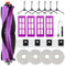 Kit d'accessoires pour Eureka J15 Pro Ultra Aspirateur Robot Pièces de rechange, 1 Brosse Rouleau Principale, 4 Filtres, 4 Lingettes, 4 Brosses Latérales, 4 Sacs à Poussière, 1 Brosse de nettoyage