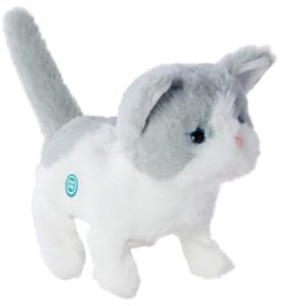 Simba PetZoo Kitty, Spielzeug Haustier, mit Sound, läuft und wackelt mit dem Schwanz, Try me, 19cm, ab 3 Jahre