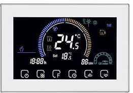 Arpokcoe Termostato Wifi per caldaia a gas,Termostato compatibile con Tuya/Alexa/Google Home, Smart cronotermostato Programmabile 95-240V (Bianco)