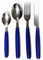 Kovalmax® Set 24 posate in acciaio inox servizio da tavola per 6 persone blu