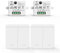 Kit interrupteur d'éclairage intelligent WiFi – Récepteur + interrupteur sans fil, télécommande intelligente compatible avec l'application Tuya et Google Home/Alexa (2 récepteurs et 2 interrupteurs (2