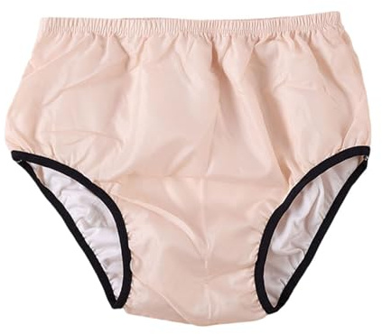 FashionCha Erwachsenen Windel Inkontinenzhose Überhose Unterhose Schutzunterwäsche Waschbar TPU Material Elastisch Geruchshemmend für Senioren Pflege Alltag, Haut, Xl