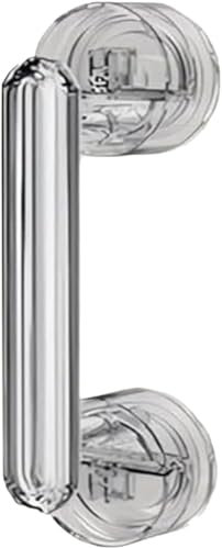 LyzqxHL Tirador for puerta corrediza, tirador de armario de acero inoxidable con acabado cromado pulido y ventosa de diamante, extraíble for baño, armarios y puertas de cristal.(Silver)