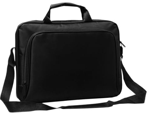 Générique Laptop Case, Laptop Bag, Waterproof Nylon Computer with Double Compartments, Handheld or Shoulder-Carried Design for Tablet File Camera Work Travel, Black, 0,36 kg, multicolore, 15.6