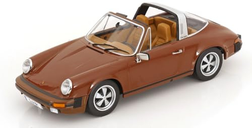 KK-Scale KKDC180923 - Porsch. 911 Sc Targa Brown 1975 German TV-Series Tatort Stuttgart - Maßstab 1/18 - Modellauto