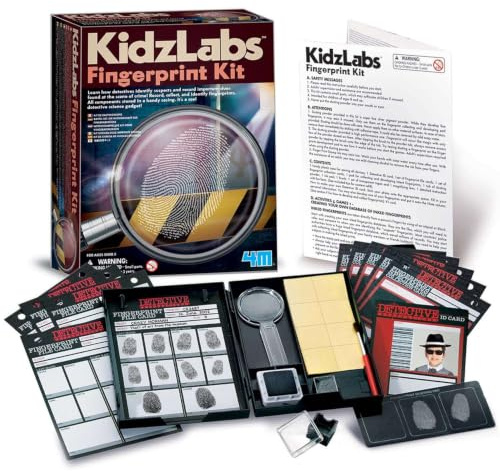 4M Toysmith, Kidzlabs Finger Print Kit, Dectective Science Kit , For Boys & Girls Ages 8+