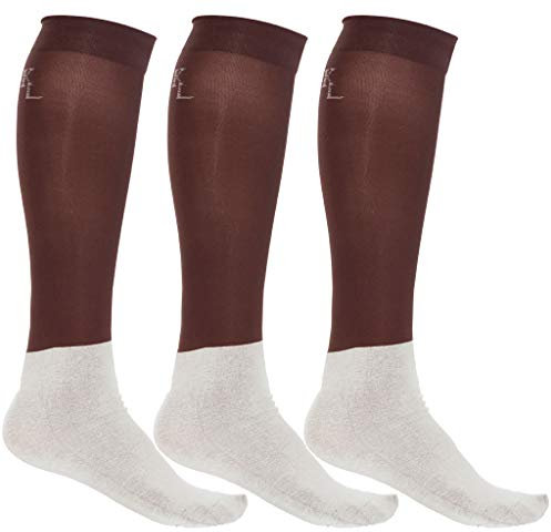 Kingsland Turniersocken Classic Unisex Braun 3er Pack leicht formbeständig und bequem (Braun, 29-35)