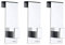 blomus -MENOTO- Set 3 Türhaken aus poliertem Edelstahl, Wandhaken starke Ausführung, Türgarderobe zum Einhängen, Kleiderhaken mit Montage ohne Bohren (H / B / T: 12 x 4,3 x 5 cm, Edelstahl, 65412)