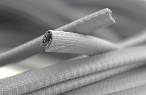 SMI-Kantenschutzprofil KS1-2G für 1-2mm PVC mit Stahleinlage Grau selbstklemmend ohne Kleber - Kantenschutz, Kederprofil, Kantenprofil, Kantenschutzleiste für Autotüren, Bleche (1 m)