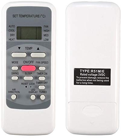 TOOGOO Condizionatore d'Aria Telecomando Sostituto per Midea R51D R51M R51e RG51113 / BGCE