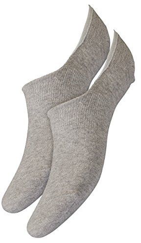 Camano Unisex-Füßlinge 2er-Pack grau meliert Größe 39-42