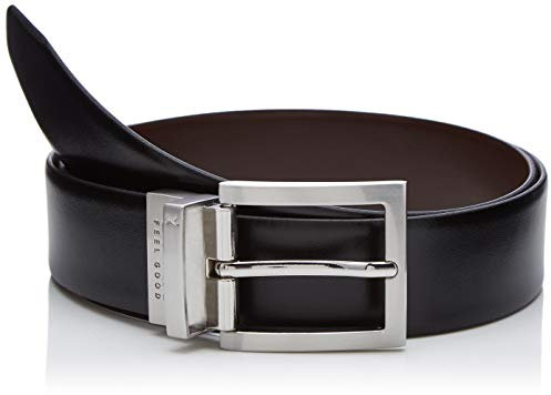 BRAX Herren Style Wendegürtel Leder Zweifarbig Gürtel, Black/Brown, 673 (Herstellergröße: 85)