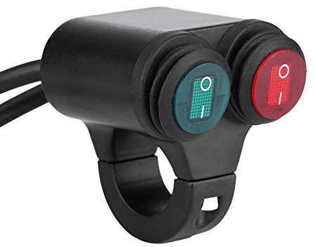 Motorrad Lenker Schalter Motorrad Lenkerschalter Motorrad Lenkerschalter für Lenker 22mm Universal Motorrad Lenker Scheinwerfer Bremse Nebelscheinwerfer Hupe Doppelknopfschalter Modell D