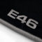 Autoteppich Stylers ATS-Q300_E46-502-010 Passform Velours-Fußmatten mit Bestickung E46 und Rand in Silbergrau