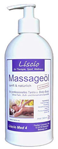 Liscio Med 4 rein pflanzliches Massageöl für Tantra + erotische Massage (500 ml / 0,5 Liter)