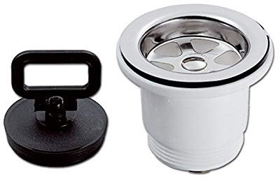 pro-Styling Bonde de lavabo en plastique et caoutchouc Blanc 1,5