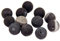 Perlin Edelstein Perlen 4mm Achat Stein Matt Set Kugel Naturstein Frosted Achatperle Halbedelstein Edelsteine Perle mit Loch zum auffädeln Schmuckperlen (Schwarz)