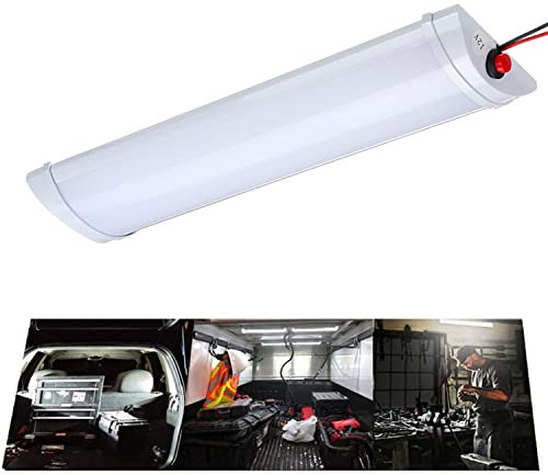 DUVERT 12V/24V voiture lumière intérieure, LED bande barre lampe Bus caravane avec interrupteur marche/arrêt, lumineuse de travail Van Camion Camion Camper Bateau Plafonnier (12V)