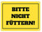 Bitte nicht füttern Koppel-Metallschild in 15x20 cm in gelb und schwarz Füttern Warnschild Verboten Schild Koppel Aluminiumschild Achtung Warnung Pferde Nutztiere Krankheit