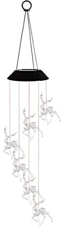 DIESZJ Carillon éolien Solaire, Lampe LED colorée à LED pour girouette Suspendue à la décoration de la Maison