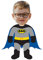 ASSIALL Personalisiertes Gesicht Mini Me Kissen Benutzerdefinierte Gesicht Puppenförmige Fotokissen 3D Duplex Druck Sofa Auto Poly Baumwolle Dekokissen Home Ornament Plüschtier Geschenk, Batman, 40cm