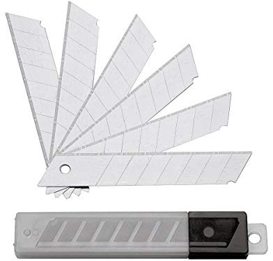 Paquet de 10 lames de rechange pour cutter, lames de cutter, largeurs 9 mm, 18 mm, 25 mm et SK5 Form T 18 mm (18mm)