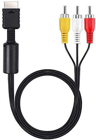 Gamer Gear RCA to Composite Cable - RCA AV to composite Converter Cable for Classic PS1 PS2 PS3 Consoles - 1.8m / 6ft Audio and Video RCA Cable for TV Games