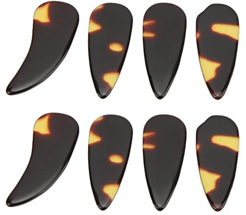 Thumb Picks Finger Picks, 8 Stück Chinesische Zither Picks Finger Banjo Ukulele Gitarre Guzheng Laute Saiteninstrument Teile Zubehör