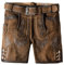 Stockerpoint Trachtenkids Kinder Santo Trachtenlederhose, Stein geäscht, 98-104