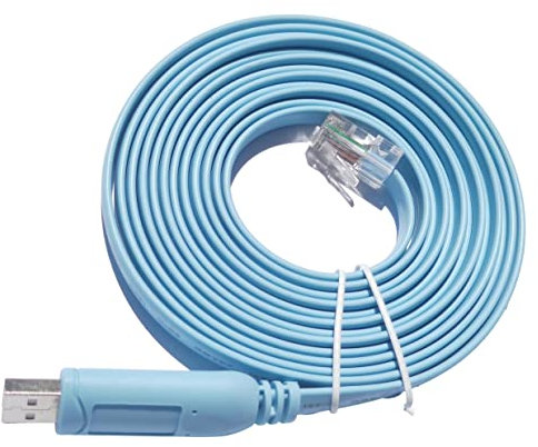 JSM FITNESS USB to RJ45 Console Cable for Configuring Network Devices - Length 3m and FTDI Chipset, Console Cable for Cisco, HP, Fortigate, Routers and Switches