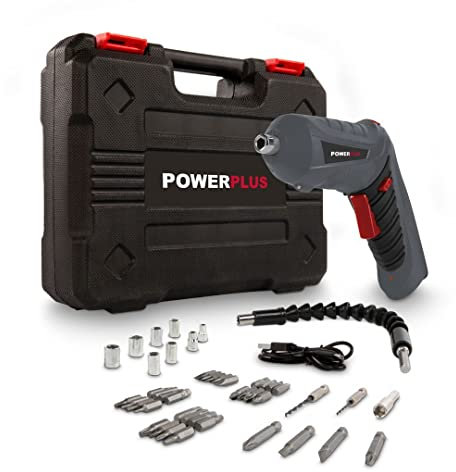 Powerplus Akkuschrauber POWE00020 - Akku-Schraubendreher, maximales Drehmoment von 3 Nm, USB-Kabel, Zubehör und Tasche inbegriffen - Akku Schrauber - Elektrischer Schraubenzieher