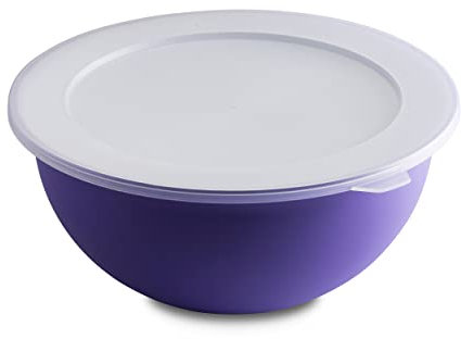 Omada Design grand bol de cuisine avec couvercle de 6,5 l, antibactérien, léger, incassable, lavable au lave-vaisselle, ligne Sanaliving