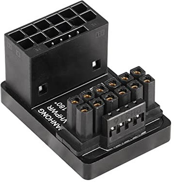 CERRXIAN 12VHPWR 180-Grad-Winkeladapter, PCI-e 5.0, 12 VHPWR ATX3.0, 600 W, 16-polig, 180-Grad-Winkel, Buchse auf Stecker, für Grafikkarte GPU 12 + 4 Pin RTX 3090Ti 4070Ti 4080 4090 (Typ B)
