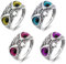 ARH 4Pcs Retro-Ring Im Eule-Design, Offener Ring, Silber, Mode, Party, Schmuck, Geschenk，Ring Retro Silber Offen Verstellbarer Tier Vogel Band Schmuck Für Damen Und Herren