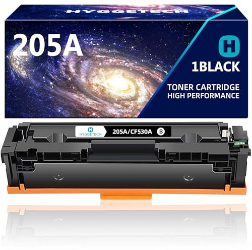 Hyggetech 205A CF530A Kompatibler Toner Ersatz für HP 205A CF530A Schwarz Toner für HP Color Laserjet Pro M154A M154NW MFP M181FW M180N M180 M180NW M181 (1 x Black)