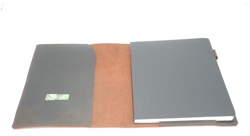 YIYUS Ledereinband, kompatibel mit Moleskine Classic XL, 21,6 x 27,9 cm, Hardcover, Leder-Notizbuch, Reisetagebuch, abgenutztes Leder, Cahier, nachfüllbares Schreibtagebuch (Dunkelbraun)