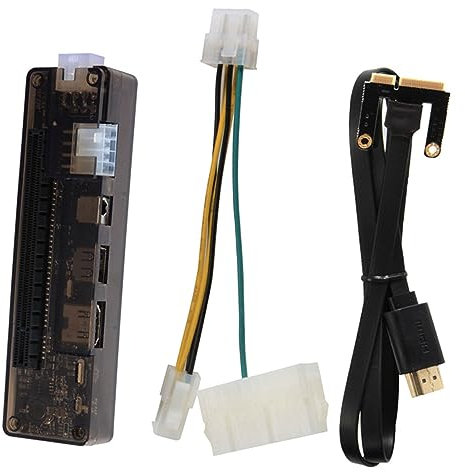 Hemobllo Notebook Computer PCI-E Video Card Expansion Dock External GPU Docking Station Supports 150W DC Input No Driver Installation ABS Material Portable Design Random Style