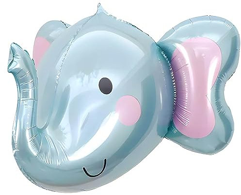 Folienballon Tier in Elefantenform, Blau, Großformat ca. 58 * 51cm, Perfekt für Kindergeburtstage, Babyshower, Tierparty, Dekoration, Geschenk, Überraschung, Spielzeug, Helium oder Luftfüllung