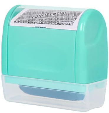 Asudaro Roller Stamps Identitätsschutz Adressblocker, Schutz vor Identitätsdiebstahl, Rollstempel Datenschutz Privatsphäre Rollstempel für Privatsphäre,Sicherheit Stempel, 17mm/34mm Grün 34mm