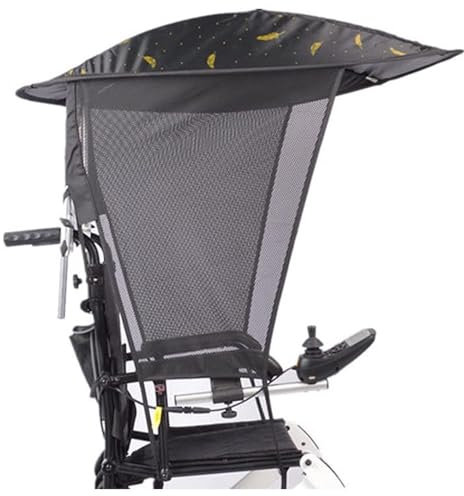 WSFZEG Housse De Pluie pour Fauteuil Roulant électrique avec Auvent De Parapluie, Auvent Porte-Parapluie Extérieur Réglable, Adapté Aux Scooters De Mobilité Et Aux Fauteuils Roulants